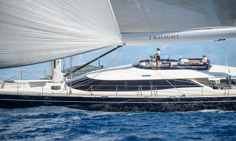 TWILIGHT | 2013 38.14m (125′2″) Ed Dubois design Luxury Flybridge Sloop Sail Yacht from British shipyard OYSTER