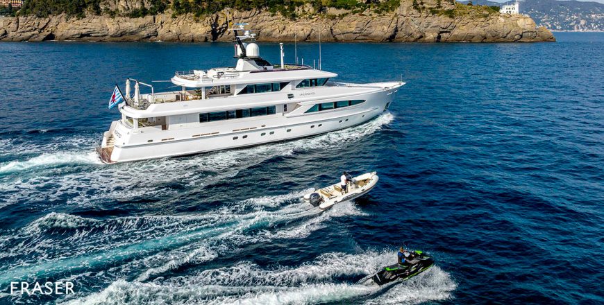 UNEXPECTED | 2001 37.69m (123′ 8″) Tri-Deck Aluminium Explorer Motor Yacht from Dutch shipyard HEESEN