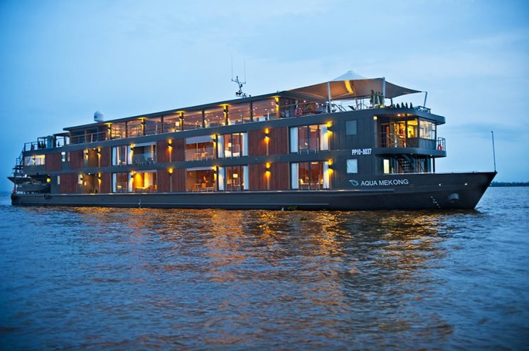 AQUA MEKONG | 2014 62.4m (204′ 9″) Five-Star Luxury Steel Motor Yacht cruising the Mekong River between Vietnam & Cambodia