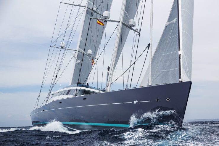 AQUIJO | 2016 86m (282′ 2″) Largest high-performance ketch sailing yacht in the world created as a joint project by Dutch shipyards Oceanco & Vitters