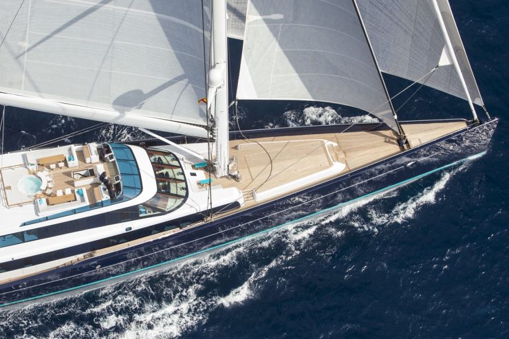 AQUIJO | 2016 86m (282′ 2″) Largest high-performance ketch sailing yacht in the world created as a joint project by Dutch shipyards Oceanco & Vitters