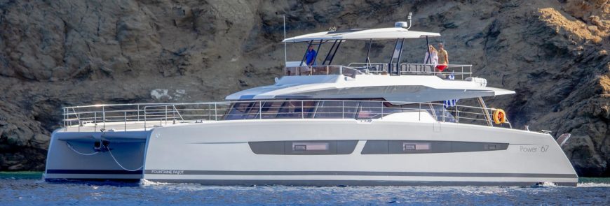 CHRISTAL MIO | 2020 20.42m (67′) Luxury Flybridge Catamaran Motor Yacht from French shipyard Fountaine Pajot