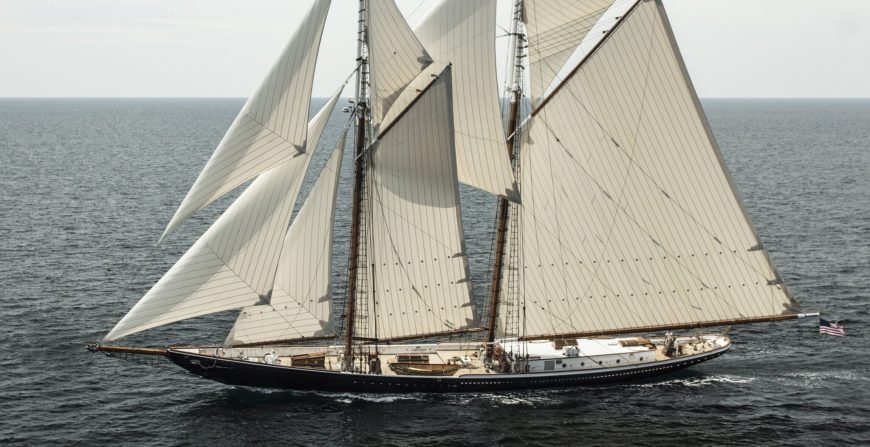 COLUMBIA | 2014 43.03m (141’1″ ) Modern Luxury Steel Schooner Sail Yacht from American shipyard Eastern Shipbuilding