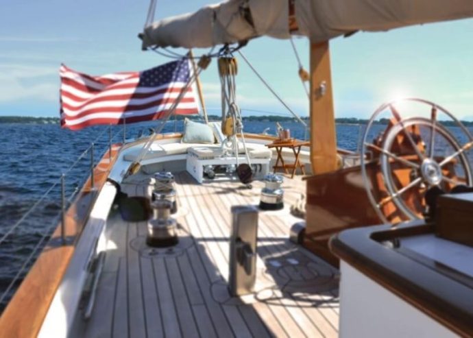 COLUMBIA | 2014 43.03m (141’1″ ) Modern Luxury Steel Schooner Sail Yacht from American shipyard Eastern Shipbuilding