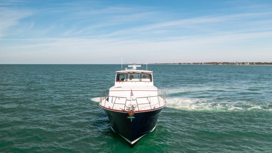 MARINA | 2008 56′3″ (17.14m) Luxury Performance Motor Yacht built by US shipyard Huckins Yacht