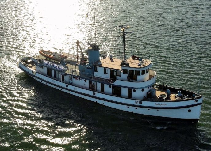 Sacajawea | 1936 38.1m (124’9″) Classic Steel Explorer Motor Yacht from American shipyard Lake Washington