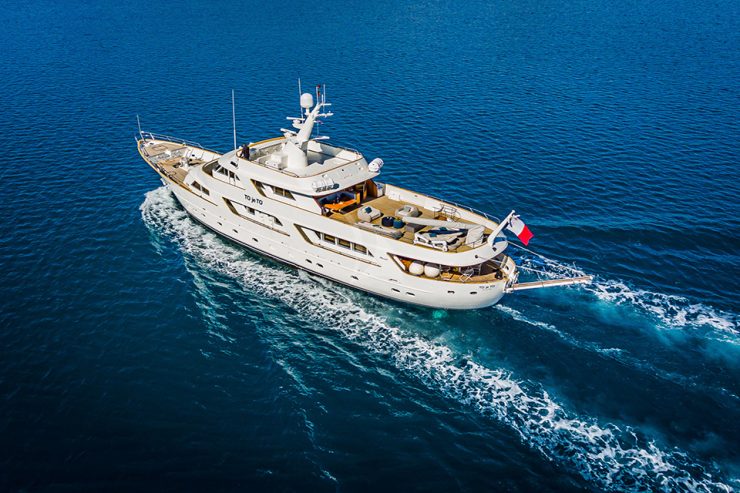 TO JE TO | 1981 34.8m (114’1″ ) Classic Luxury Steel Motor Yacht from Italian shipyard Benetti