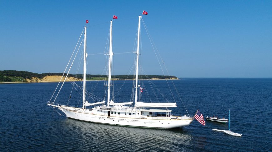 ARABELLA | 1983 47m (156’4″) Classic Schooner Steel Sail Yacht from famous American shipyard Palmer Johnson