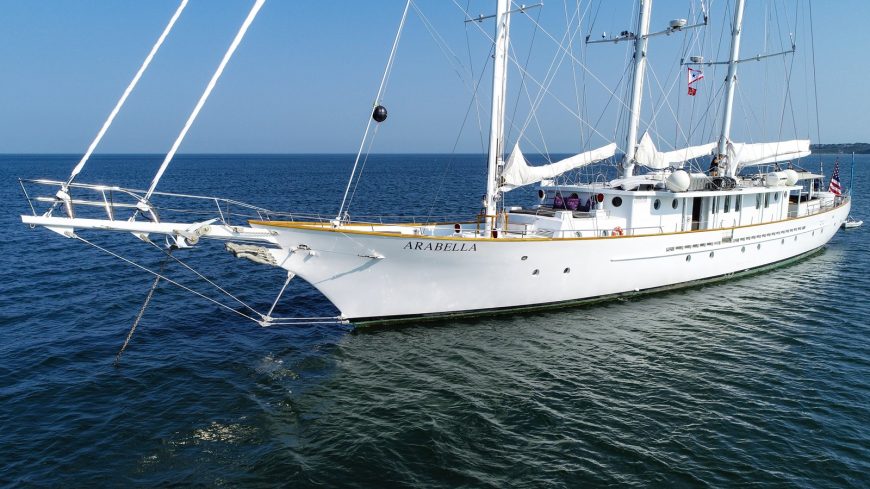 ARABELLA | 1983 47m (156’4″) Classic Schooner Steel Sail Yacht from famous American shipyard Palmer Johnson