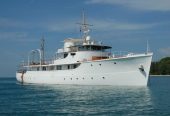 CALISTO | 1944 41.5m (136’1″) Classic Trawler Style Wood Motor Yacht from American shipyard Astoria Marine