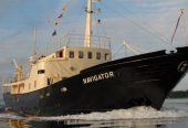 NAVIGATOR | 1941 35.7m (117’1″) Classic Explorer Steel Motor Yacht from Danish shipyard Nakskov Skibsvaerft