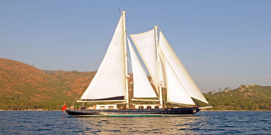 OFELIA | 2000 34.4m (112’8″) Modern Sloop Steel Motor Sail Yacht from Turkish shipyard ADIK