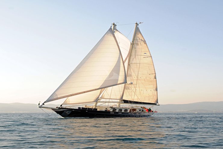 OFELIA | 2000 34.4m (112’8″) Modern Sloop Steel Motor Sail Yacht from Turkish shipyard ADIK