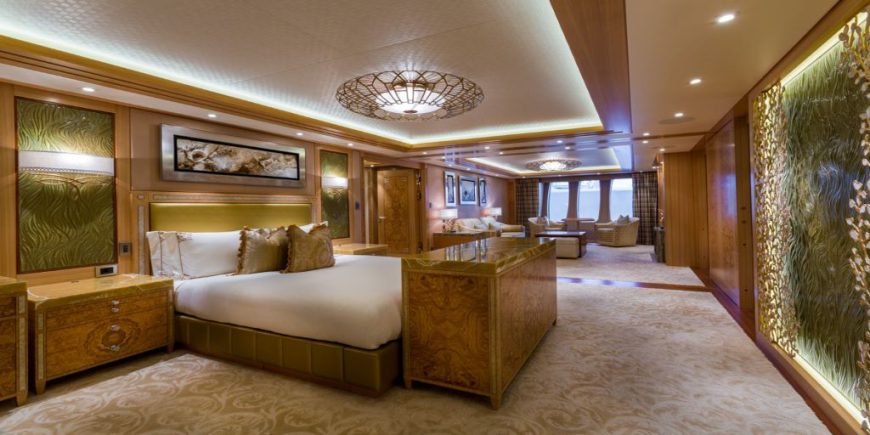 SOLANDGE | 2013 85.10m (279’2″) Luxury Quad-Deck Steel Motor Yacht from German shipyard Lürssen