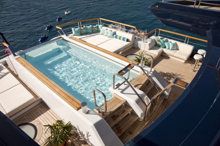 SOLANDGE | 2013 85.10m (279’2″) Luxury Quad-Deck Steel Motor Yacht from German shipyard Lürssen