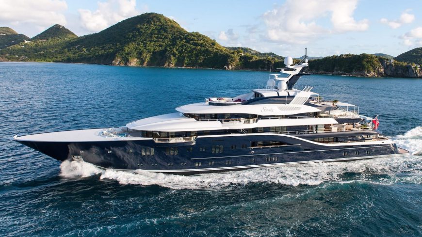 SOLANDGE | 2013 85.10m (279’2″) Luxury Quad-Deck Steel Motor Yacht from German shipyard Lürssen