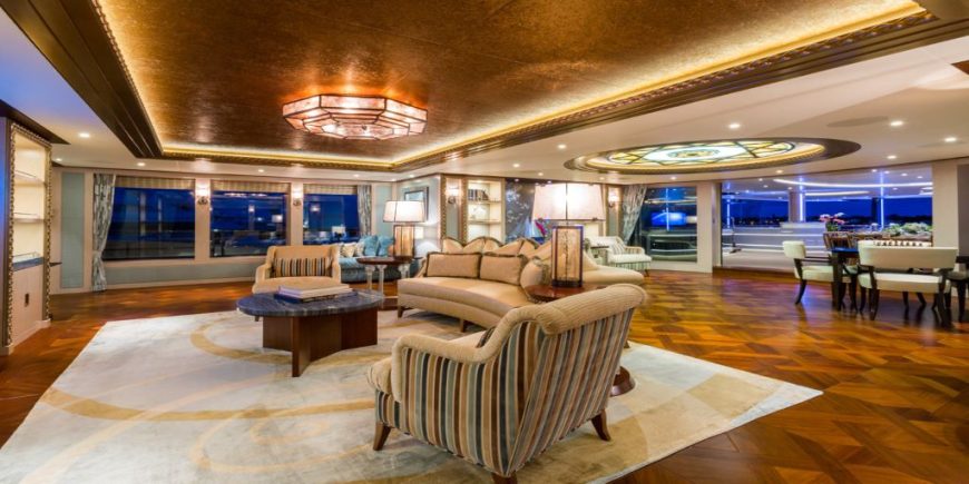 SOLANDGE | 2013 85.10m (279’2″) Luxury Quad-Deck Steel Motor Yacht from German shipyard Lürssen