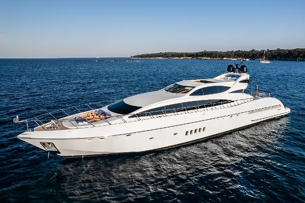 STORM | 2005 31.5m (103’3″) Luxury Fast Mangusta 105 Sport Motor Yacht from Italian shipyard Overmarine