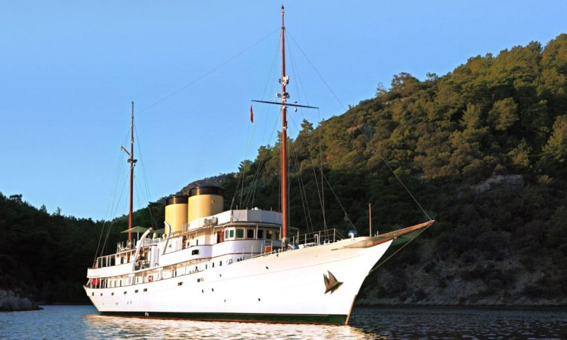 Talitha | 1929 82.6m (270’9″) Classic Clipper Bow Steel Motor Yacht from German shipyard Krupp Germaniawerft