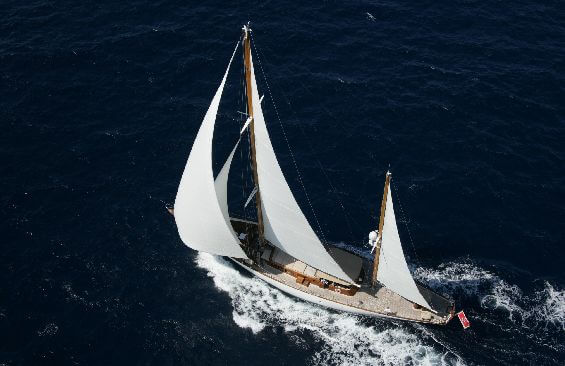 Tiziana | 1963 35.61m (116’8″) Classic Steel Sail Yacht from German shipyard Abeking & Rasmussens