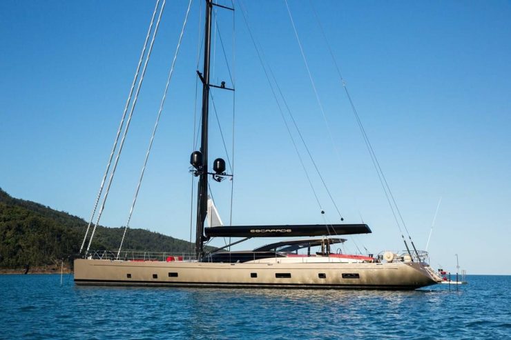 ESCAPADE | 2014 37.5m (123’1″) Dubois design Luxury Cruising Aluminium Sail Yacht from NZ shipyard Fitzroy Yachts