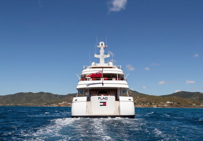 FLAG | 2000 62.3m (204’5″) Luxury Tri-Deck Steel Motor Yacht from renowned Dutch shipyard Feadship