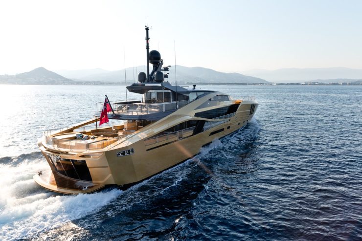 KHALILAH | 2014 49.5m (162’5″) Luxury Sport Carbon Fiber Motor Yacht from American shipyard Palmer Johnson.