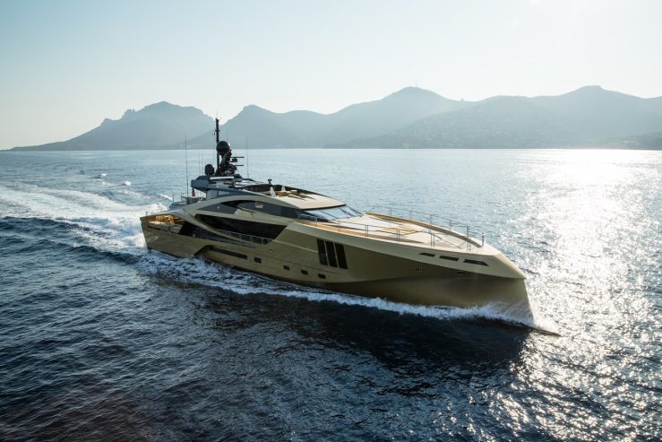 KHALILAH | 2014 49.5m (162’5″) Luxury Sport Carbon Fiber Motor Yacht from American shipyard Palmer Johnson.