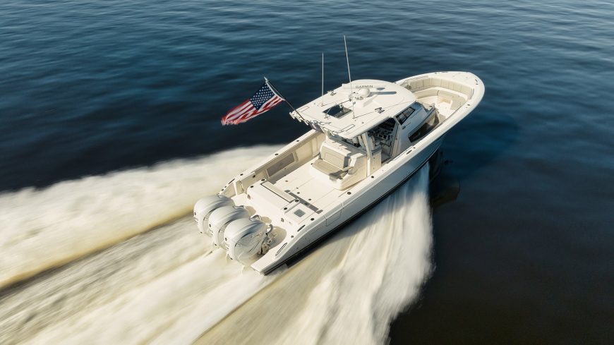 LOW RISE | 2022 12.19m (40′) Fast Sport Fisher Motor Yacht from American shipyard Pursuit Boats