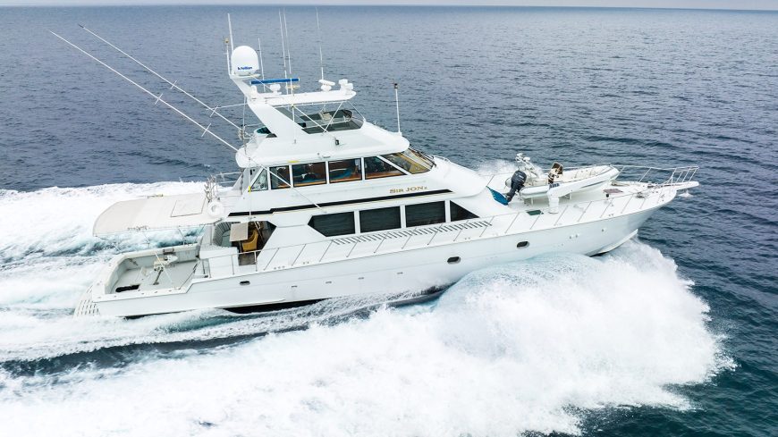 SIR JON II | 1999 27.43m (89’9″) Performance Sportfish Motor Yacht from renowned American shipyard Hatteras Yachts