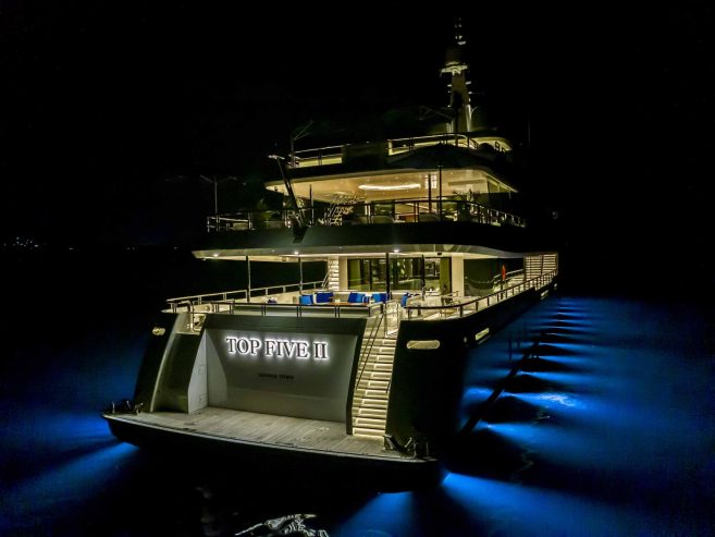 TOP FIVE II | 2021 61m (200’1″) Luxury Tri-Deck Steel Motor Yacht from legendary Dutch shipyard Royal Hakvoort