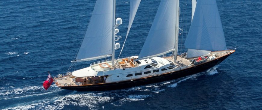 ANTARA | 1991 46.33m (152ft) Luxury Raised Pilothouse Steel Sail Yacht built by Italian shipyard Perini Navi