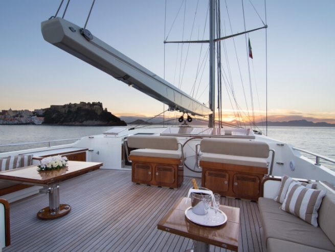 ANTARA | 1991 46.33m (152ft) Luxury Raised Pilothouse Steel Sail Yacht built by Italian shipyard Perini Navi