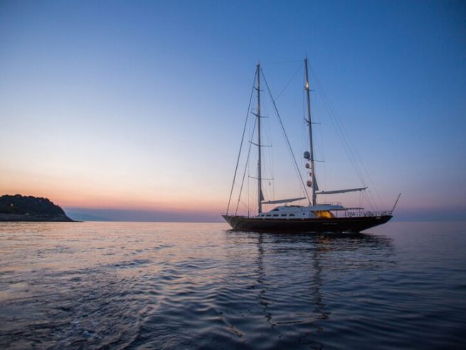 ANTARA | 1991 46.33m (152ft) Luxury Raised Pilothouse Steel Sail Yacht built by Italian shipyard Perini Navi