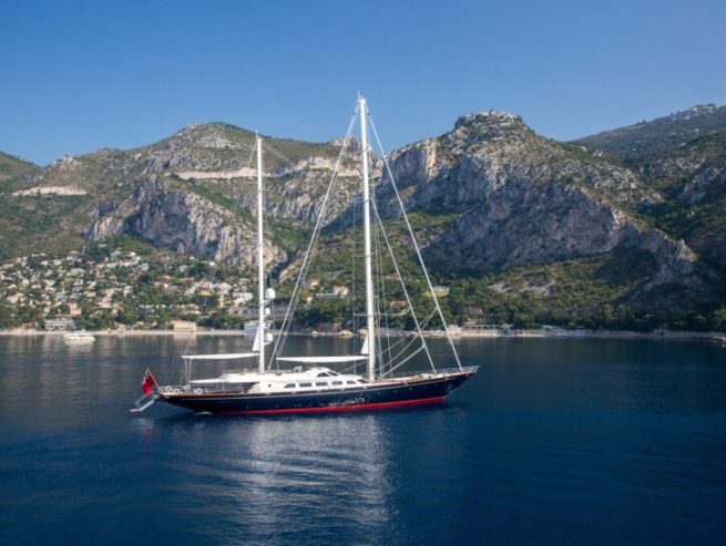 ANTARA | 1991 46.33m (152ft) Luxury Raised Pilothouse Steel Sail Yacht built by Italian shipyard Perini Navi