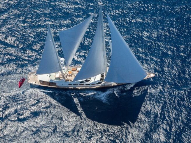 ANTARA | 1991 46.33m (152ft) Luxury Raised Pilothouse Steel Sail Yacht built by Italian shipyard Perini Navi