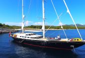 ANTARA | 1991 46.33m (152ft) Luxury Raised Pilothouse Steel Sail Yacht built by Italian shipyard Perini Navi