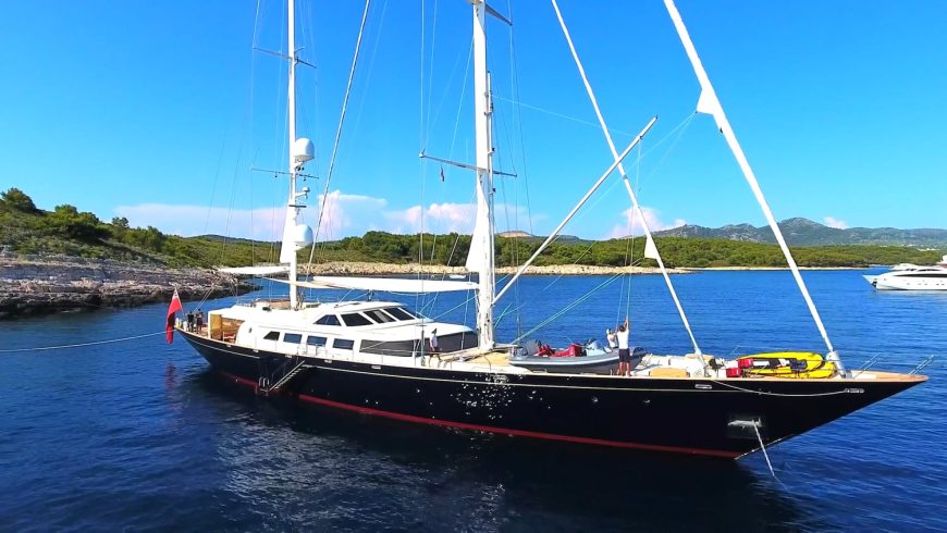 ANTARA | 1991 46.33m (152ft) Luxury Raised Pilothouse Steel Sail Yacht built by Italian shipyard Perini Navi