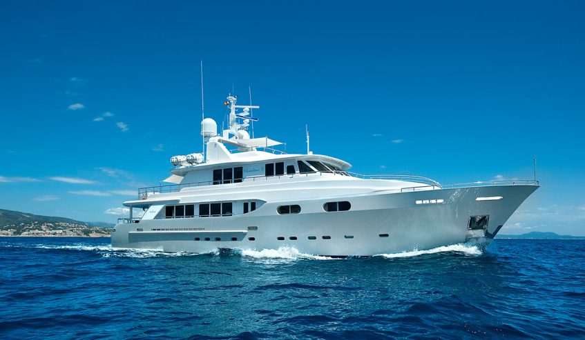 Christina G | 2010 33.65m (110’4″) Vripack design Luxury Tri-Deck Steel Motor Yacht from HK shipyard Kingship Marine