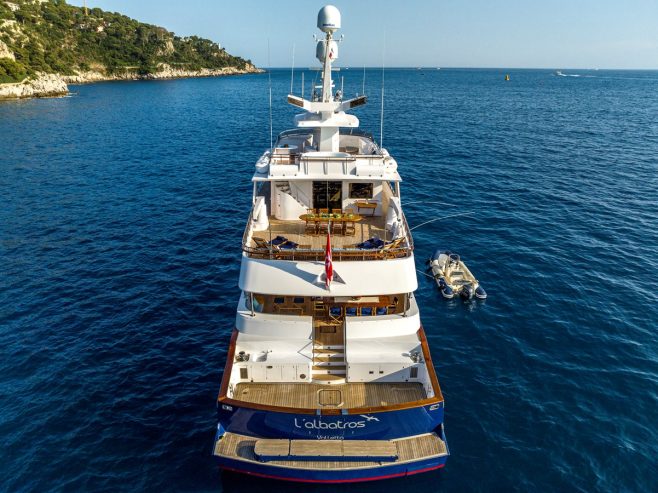 L’ALBATROS | 1985 43.6m (143.01ft) Luxury Tri-Deck Motor Yacht built by Nishii Shipyard (Sterling Yachts) in Japan