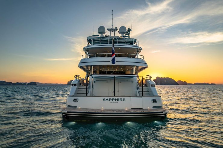 SAPPHIRE | 2009 50.5m (165.64ft) Luxury Tri-Deck Performance Aluminium Motor Yacht built by American shipyard TRINITY YACHTS