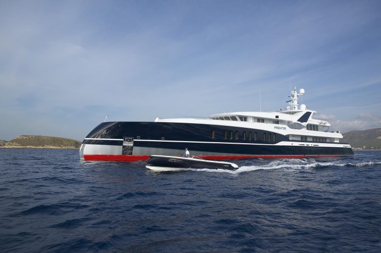 PREDATOR | 2008 72.8m (238’11”) Luxury Tri-Deck Motor Yacht built by Dutch shipyard FEADSHIP