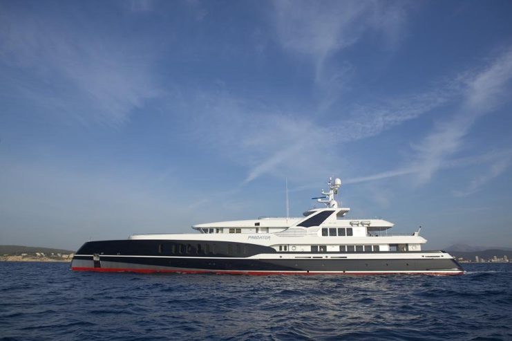 PREDATOR | 2008 72.8m (238’11”) Luxury Tri-Deck Motor Yacht built by Dutch shipyard FEADSHIP