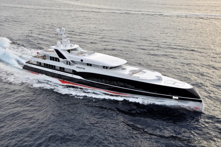 PREDATOR | 2008 72.8m (238’11”) Luxury Tri-Deck Motor Yacht built by Dutch shipyard FEADSHIP