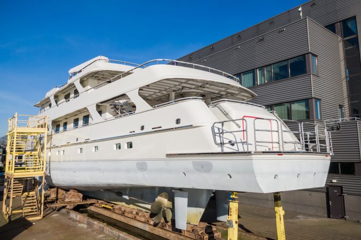 VALERIA | 1975 44.2m (145′) Classic Luxury Tri-Deck Steel Motor Yacht built by Dutch shipyard FEADSHIP