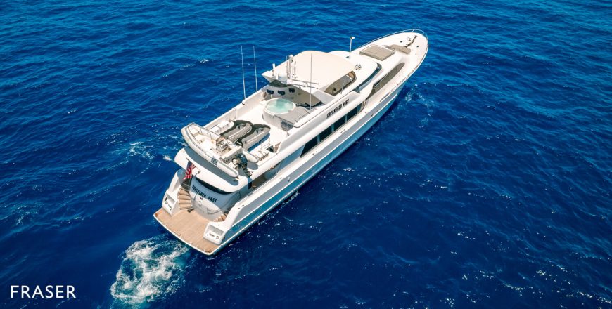 CHECKERED PAST | 1999 34.14m (112ft) Luxury Flybridge Performance Motor Yacht built by American shipyard Westport