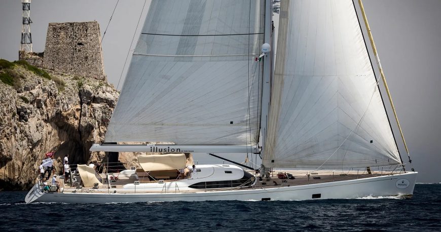 ILLUSION OF THE ILES | 2006 34.2m (99’1”) Luxury World Cruising Carbon Sailing Yacht built by South African shipyard Southern Wind