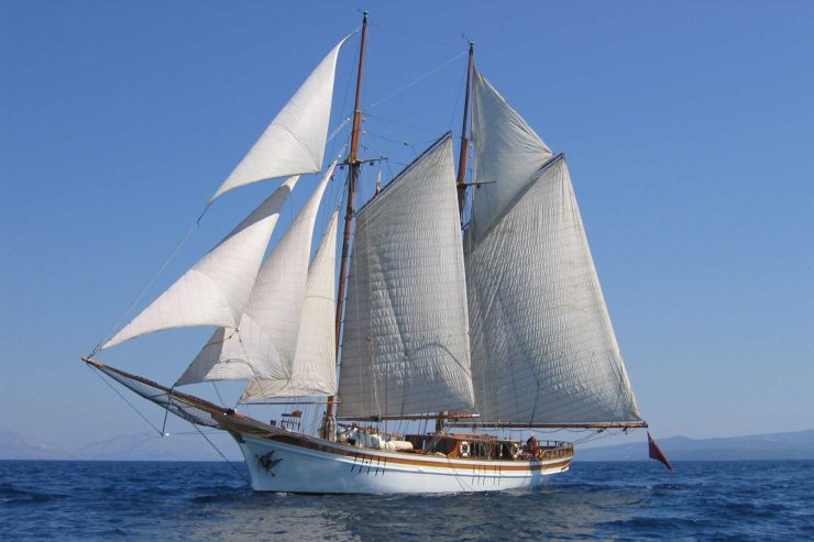 LA MAIA | 1956 32.5m (102.63ft) Classic Schooner Sail Yacht built by Psaros Shipyard for Baron Alain de Rothschild