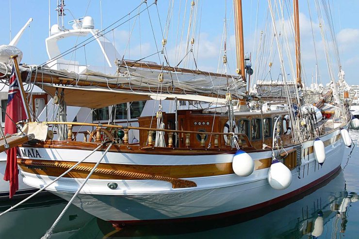 LA MAIA | 1956 32.5m (102.63ft) Classic Schooner Sail Yacht built by Psaros Shipyard for Baron Alain de Rothschild