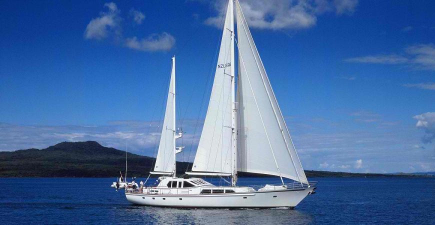 PACIFIC EAGLE | 1990 31.09m (102ft) Don Brooke design Pilothouse World Cruising Aluminium Ketch Sailing Yacht built by NZ shipyard Alloy Yachts